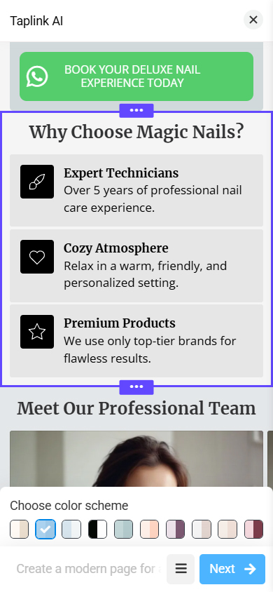 Second variation of a section