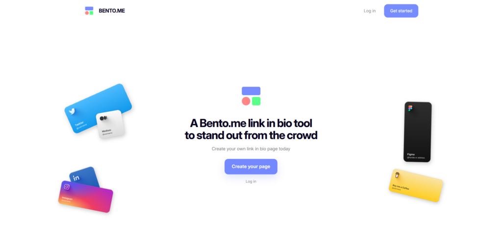Bento.me main page